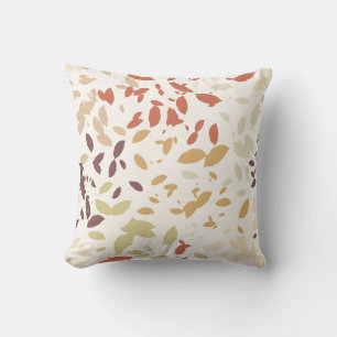Coussin de jet chaud neutre à feuillage tombant