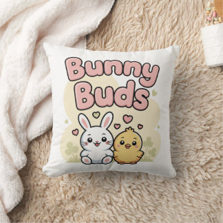Coussin de jet Cute Bunny Buds pour Pâques