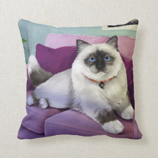 Coussin de jet de chat de CatFans - de Birman