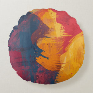 Coussin de jet de combinaison de couleurs abstrait