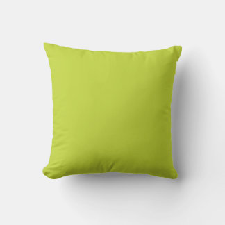 Coussin de jet de couleur unie vert jaune