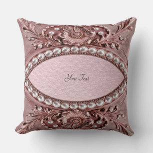 Coussin de jet de fleur rose