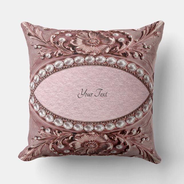 Coussin de jet de fleur rose (Recto)