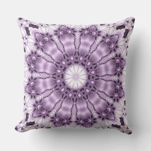 Coussin de jet de fleurs violettes élégantes