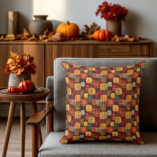 Coussin de jet de forêt automnale de style moderne