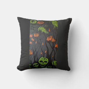 Coussin de jet de jardin de crânes de peintures DG