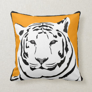 Coussin de jet de tigre de moutarde