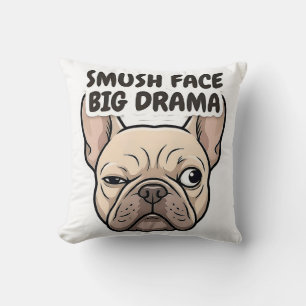 Coussin de jet dramatique de Bouledogue Français