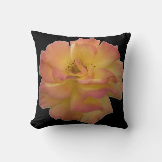 Coussin de jet élégant aux couleurs de pêche et de