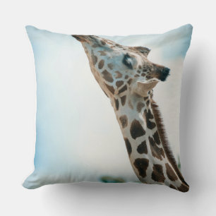 Coussin de jet élégant girafe sauvage – Animal de