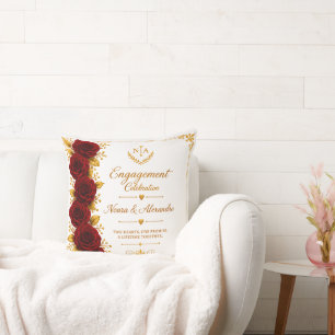 Coussin de jet élégant rose burgundy