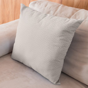 Coussin de jet en faux cuir blanc à motif