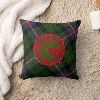 Coussin de jet en fleece à carreaux Merry & Bright