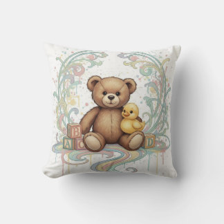 Coussin de jet en forme d'ours en peluche