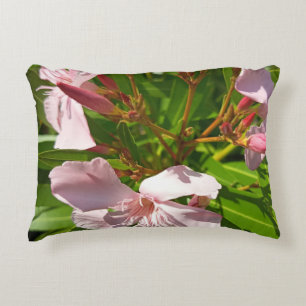 Coussin de jet floral à l'oléandre rose Jardin bot