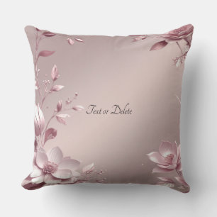 Coussin de jet floral rose délicat