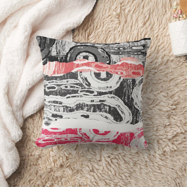 Coussin de jet – Friction Lands Design Abstrait (Couverture)