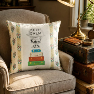 Coussin de jet "Gardez votre calme et continuez à