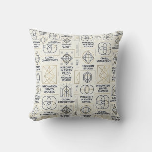 Coussin de jet géométrique moderne