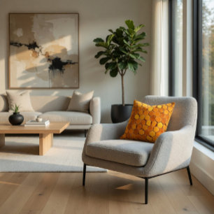 Coussin de jet inspiré des abeilles en nid d'abeil