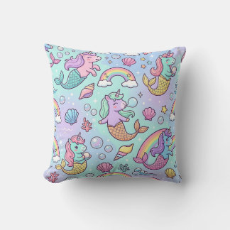Coussin de jet Licorne Sirène