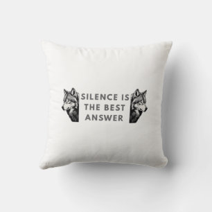 Coussin de jet – Loup Silence est la meilleure rép
