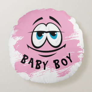 Coussin de jet mignon bébé garçon rose