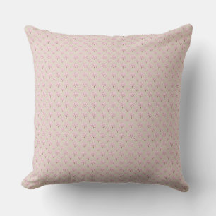 Coussin de jet minimaliste à motif floral rose