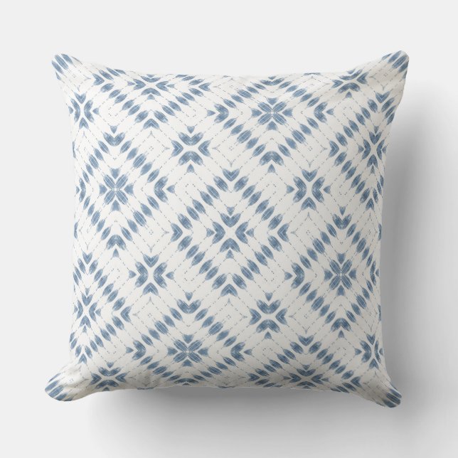Coussin de jet moderne côtier blanc (Recto)