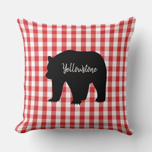 Coussin de jet - Ours de Yellowstone (Recto)