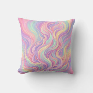 Coussin de jet pastel Danse de feu flamme