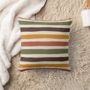 Coussin de jet rayures vintage