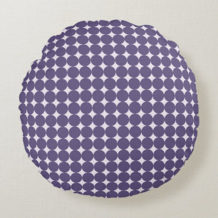 Coussin de jet rond pour nurserie à pois violets -