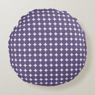 Coussin de jet rond pour nurserie à pois violets -
