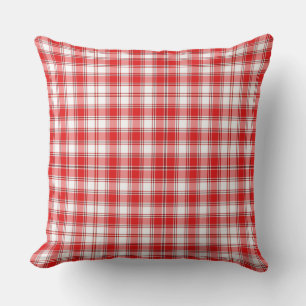 Coussin de jet-Rouge carreaux