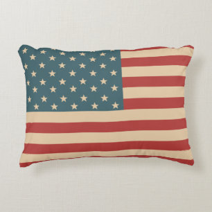 Coussin de jet rustique drapeau américain