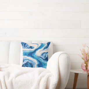 Coussin de jet Topographie abstraite de glacier bl