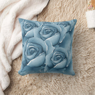 Coussin de jeté à accent floral élégant avec roses