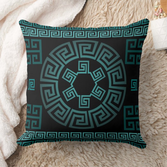 Coussin de jeté de design grec (Couverture)