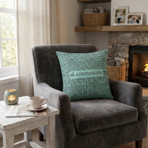 Coussin de jeté de l'hiver au motif tricoté chaud