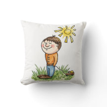 Coussin de jeté de voiture jouet de garçon mignon
