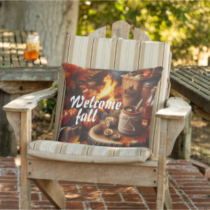 Coussin de jeté extérieur saisonnier automne accue