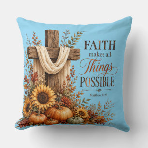 Coussin de jeté La foi rend tout possible