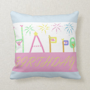 Coussin de joyeux anniversaire