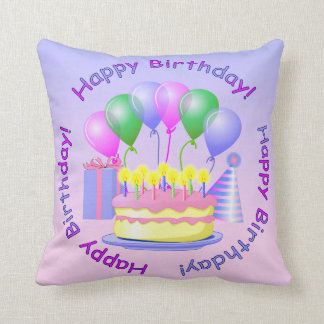 Coussin de joyeux anniversaire