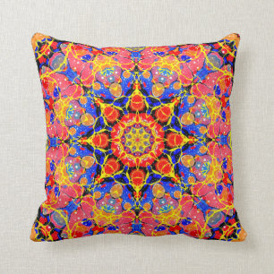 Coussin de kaléidoscope d'éclaboussure de papillon