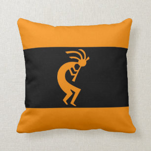 Coussin De Kokopelli orange longtemps