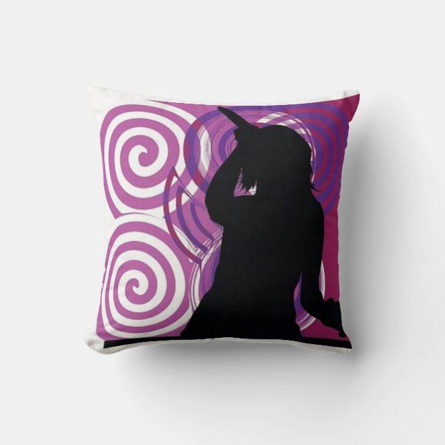 Coussin de la chanteuse Silhouette (Recto)