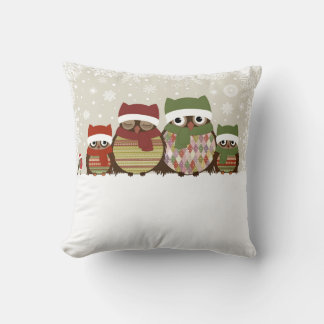 Coussin de la famille des Chouettes les plus chaud