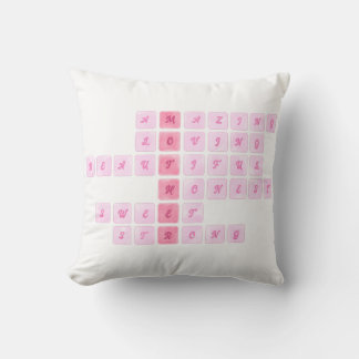 Coussin de la fête des mères avec mots croisés mig